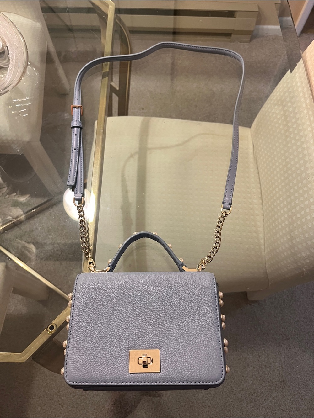 Kate Spade Maisie Serrano Place Pearl Cross Body Blue Bag